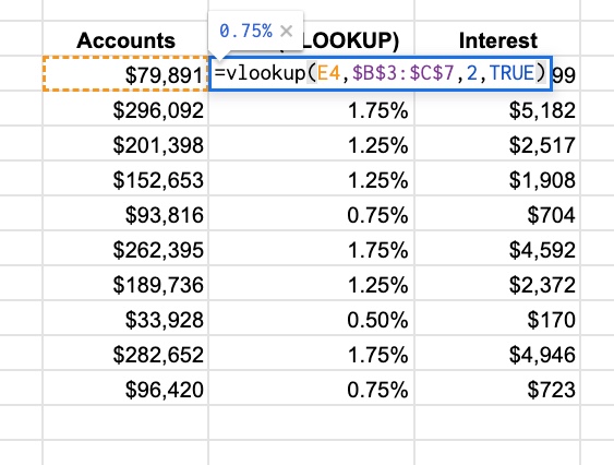 VLOOKUP True Example