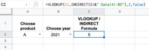 INDIRECT Function in Google Sheets