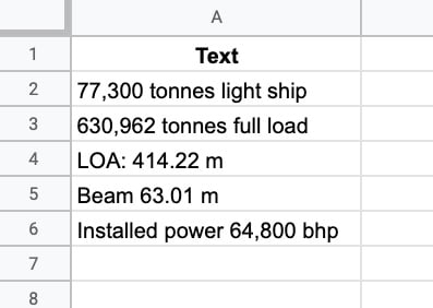 REGEX Formula data