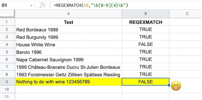 REGEX Google Sheets