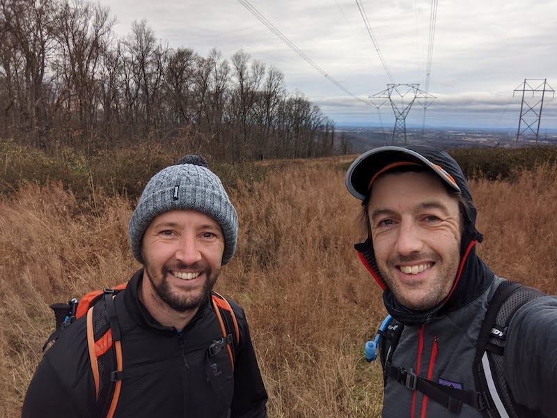 My brother Pete and me on the Appalachian Trail
