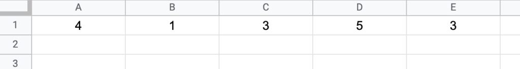 Data for Dot Plot in Google Sheets