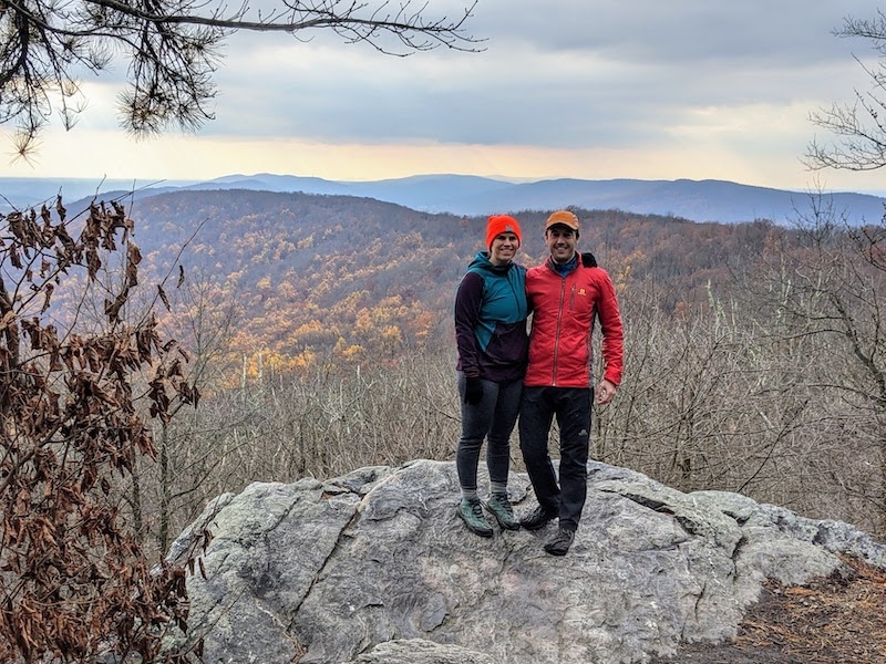 Lexi and me at White Rock overlook on the Appalachian Trail