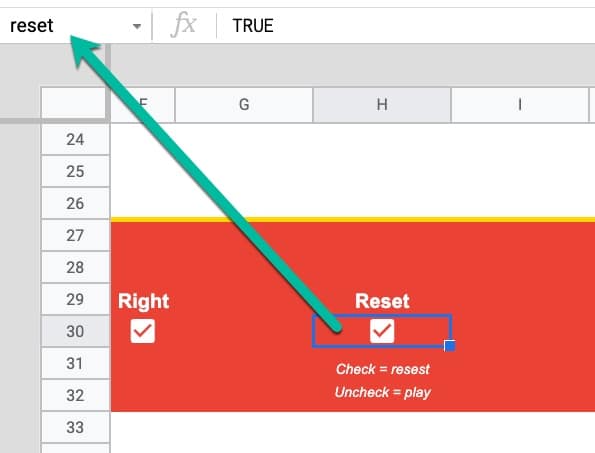 Named Range in Google Sheets