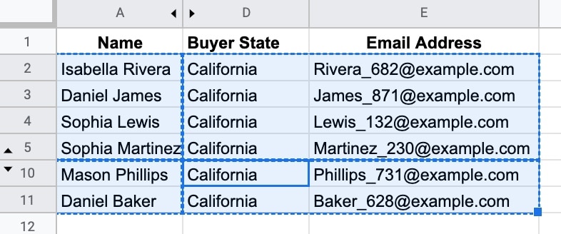 Copy Only Visible Cells In Google Sheets