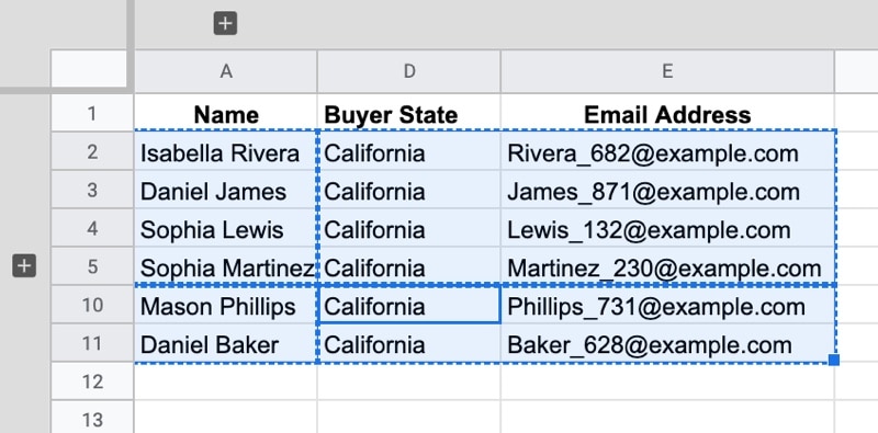 Copy only visible cells in Google Sheets