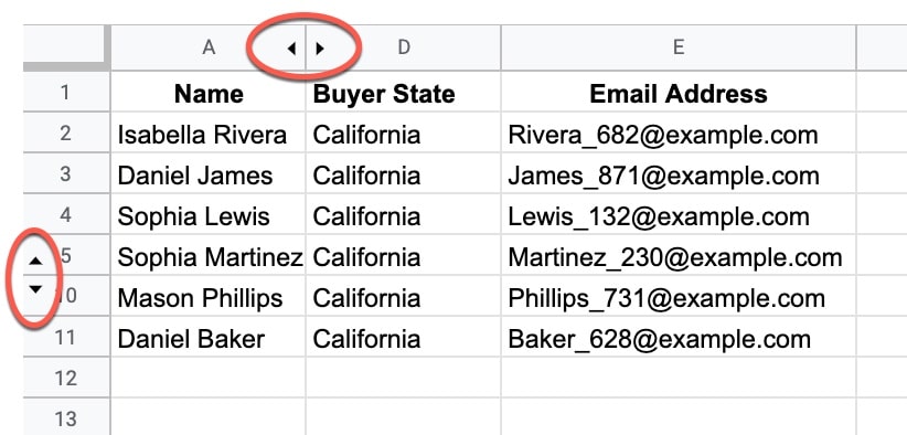 Hidden data in Google Sheets