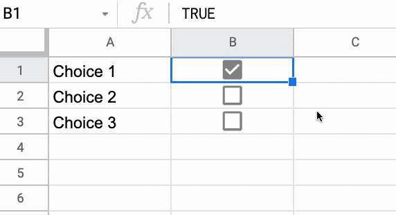 Radio button behavior with checkboxes and formulas