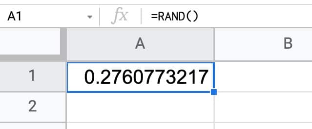 Random Number Generator In Google Sheets
