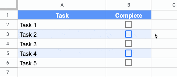 How To Use Checkboxes In Google Sheets