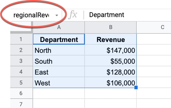 Source Sheet Named Range