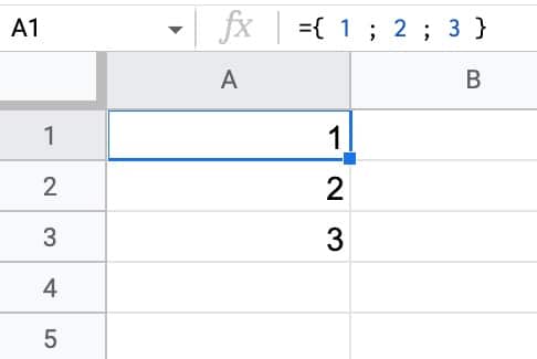 Column Array In Google Sheets