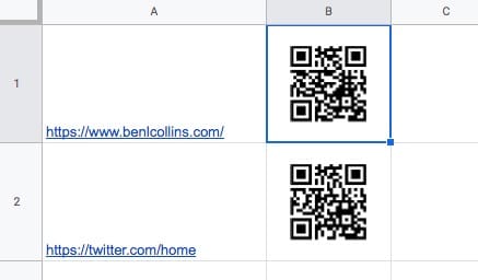 QR Codes In Google Sheets