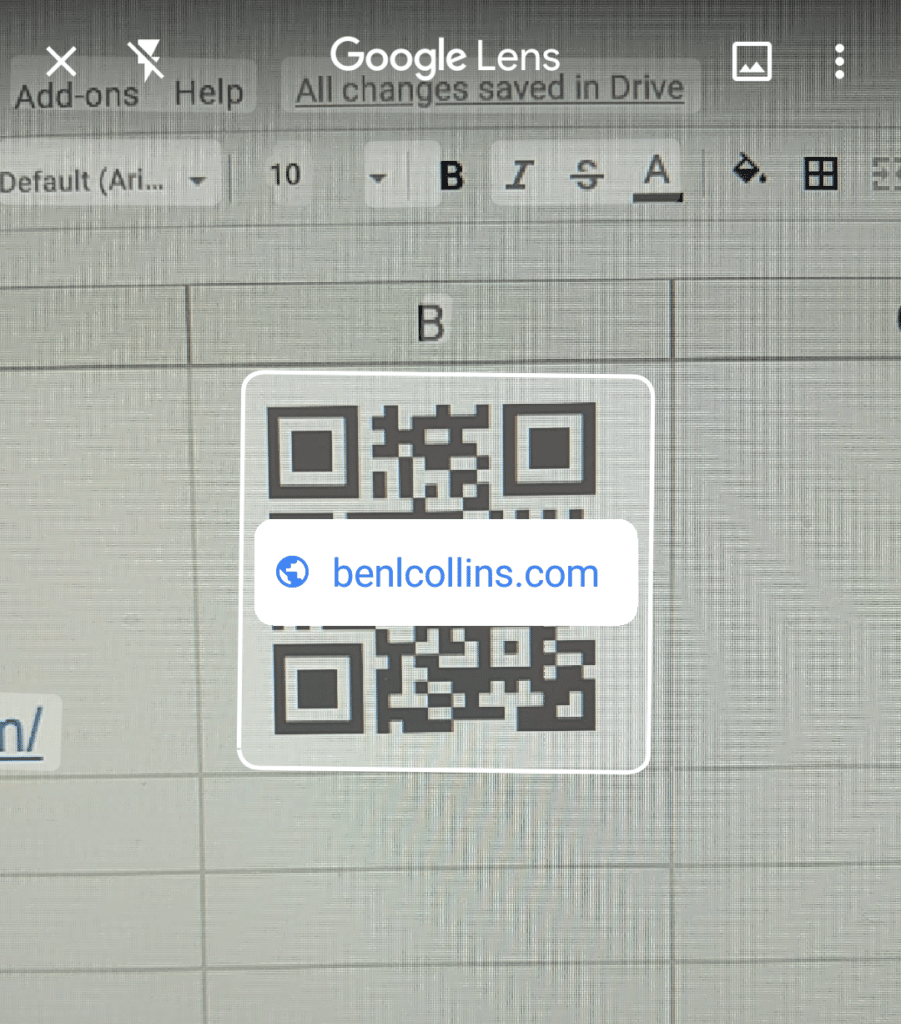 QR Codes in Google Sheets