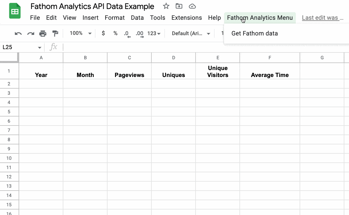 Get Fathom Site Data