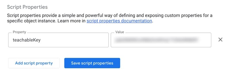 Script Property Apps Script