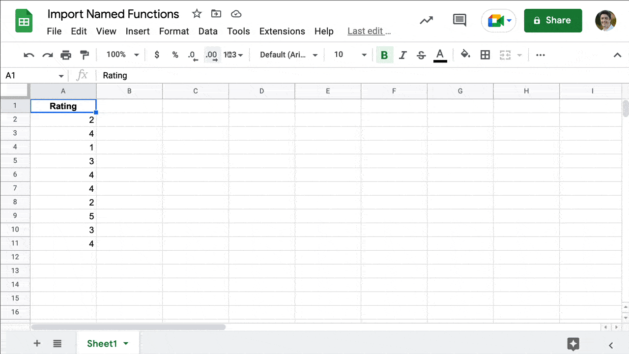 Import Named Functions in Google Sheets
