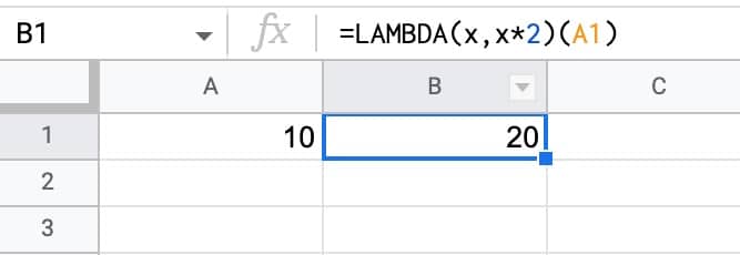 simple Lambda Function In Google Sheets