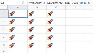 MAKEARRAY Function in Google Sheets