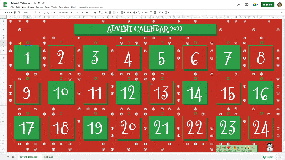 Google Sheets Advent Calendar