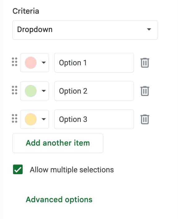 Multi select dropdowns