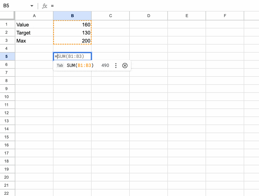 Bullet Chart in Google Sheets