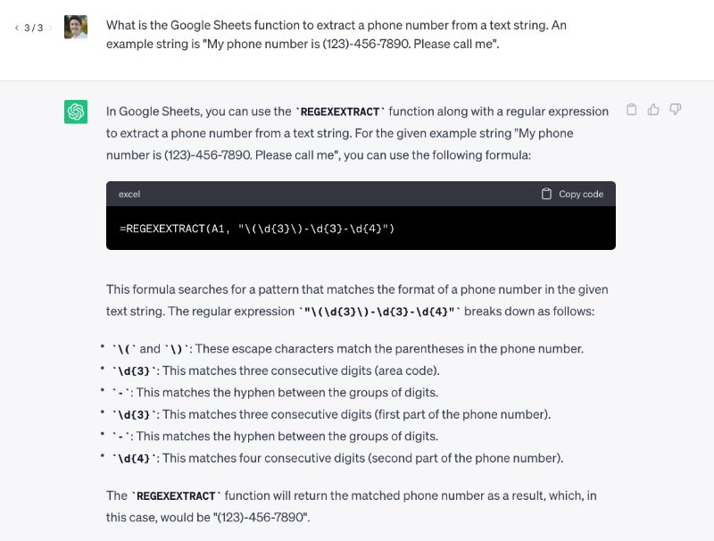 Generate REGEX functions for Google Sheets