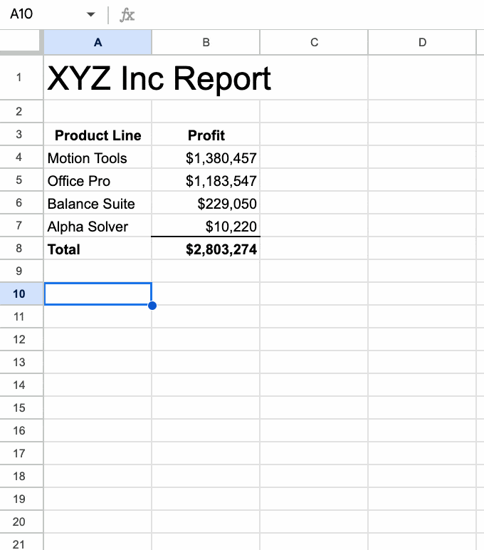 Automatic Data Sharing in Sheets