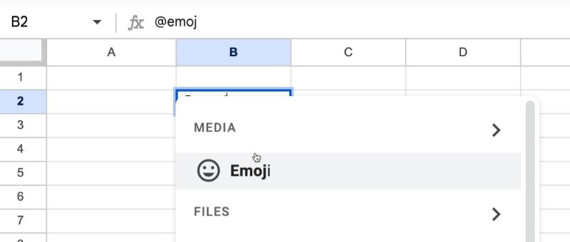 Emoji Chip in Google Sheets