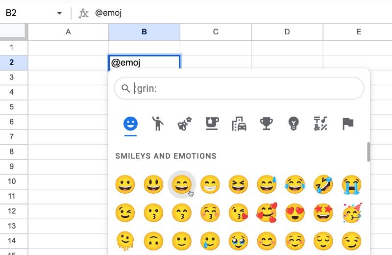 Emoji Chip in Google Sheets