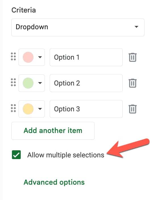 Allow Multiple Selections in Google Sheets dropdown