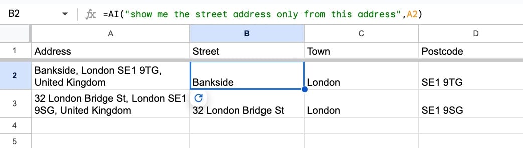 How to use the AI Function in Google Sheets (with 10 examples)